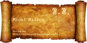 Michl Milica névjegykártya